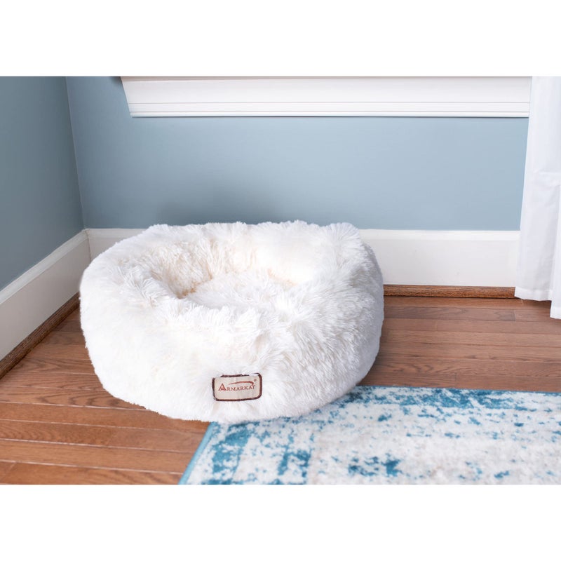 Armarkat Cuddle Bed Model C70NBS-M, Ultra Plush and Soft, White - Image 2
